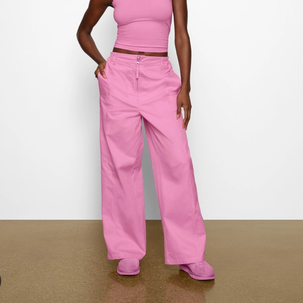 Nwt Skims Outdoor Woven bubble gum pink pants sz 2X #N1